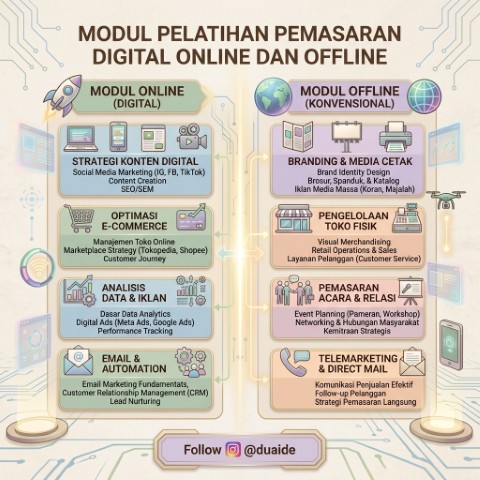 Modul Pelatihan Pemasaran Digital Online dan Offline by Duaide.com
