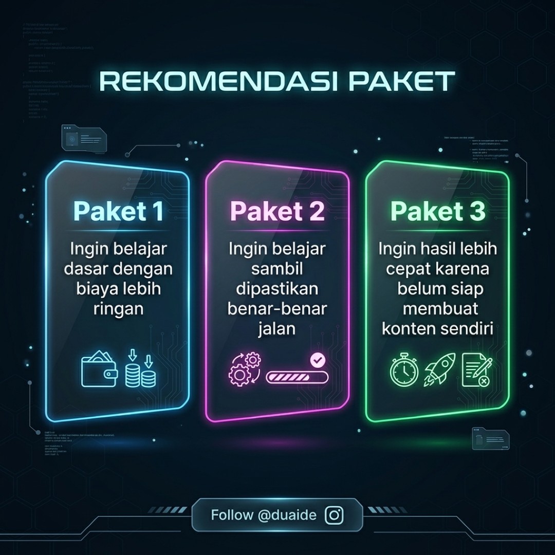 rekomendasi paket pelatihan pemasaran online dari duaide digitalmaketingsemarang